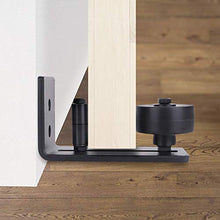 
                        
                          Load image into Gallery viewer, Gamdee Sliding Barn Door Floor Guide, Black Flat Barn Door Guide for Bottom Adjustable Roller
                        
                      