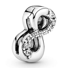 
                        
                          Load image into Gallery viewer, Pandora Jewelry Reflexions Infinity Clip Cubic Zirconia Charm in Sterling Silver - JOY2ESpree
                        
                      