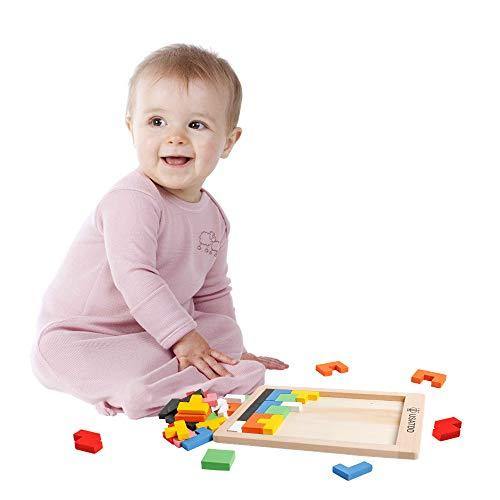 USATDD Wooden Puzzles Brain Teasers Toy Russian Tangram Colorful Jigsaw Game Wood Puzzles - JOY2ESpree