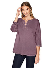 
                        
                          Load image into Gallery viewer, Jag Jeans Women's Debbie Lace Up, Purple Plum, X
                        
                      