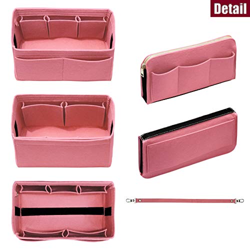 Purse Organizer Insert with Zipper Felt Bag Organizer Handbag Organizer Insert Bag In Bag Organizer