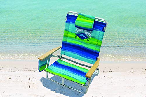 Tommy Bahama 5-Position Classic Lay Flat Folding Backpack Beach Chair