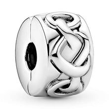 
                        
                          Load image into Gallery viewer, Pandora Jewelry Knotted Hearts Clip Sterling Silver Charm - JOY2ESpree
                        
                      