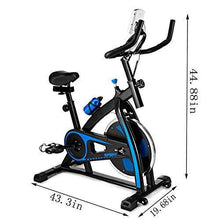 
                        
                          画像をギャラリービューアに読み込む, SUIPGAN Exercise Bike, Indoor Cycling Bike Stationary, Workout Bike for Home Cardio Gym with Tablet Mount, Pulse Sensor and LCD Monitor (Black/Blue) - JOY2ESpree
                        
                      