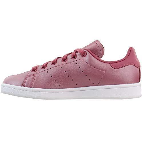 adidas Womens Stan Smith Lace Up Sneakers Shoes Casual - Burgundy - JOY2ESpree