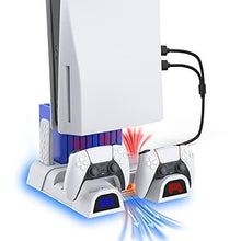
                        
                          Load image into Gallery viewer, NexiGo PS5 Accessories Stand with LED Lighting Cooling Fans - JOY2ESpree
                        
                      