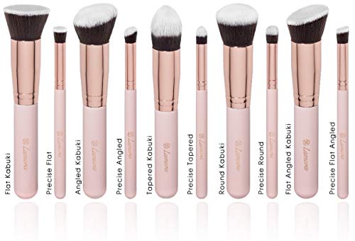 Kabuki Makeup Brush Set - Foundation Powder Blush Concealer Contour Brushes