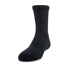 
                        
                          Load image into Gallery viewer, Under Armour Youth Cotton Crew Socks, 6-Pairs , Black/White , Youth Large
                        
                      