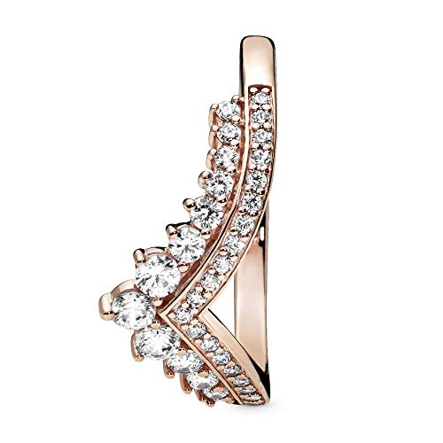 Pandora Jewelry Princess Sparkling Wishbone Cubic Zirconia Ring in Pandora Rose - JOY2ESpree