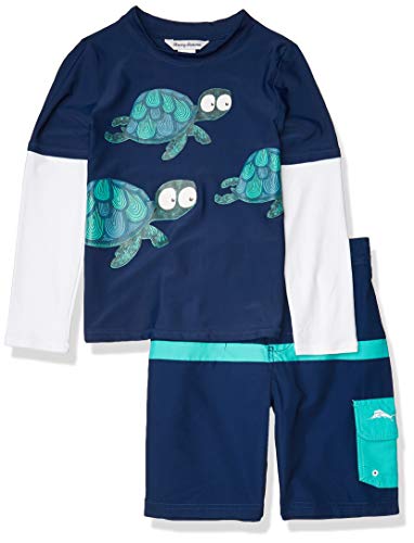 Tommy Bahama Boys' Long Sleeve Rashguard and Trunks Swimsuit Set