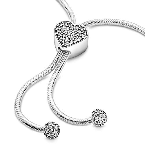 PANDORA Moments Heart Clasp Slider Bracelet, - JOY2ESpree
