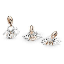 
                        
                          Load image into Gallery viewer, Pandora Jewelry Family Letters Dangle Cubic Zirconia Charm in Pandora Rose and Sterling Silver - JOY2ESpree
                        
                      