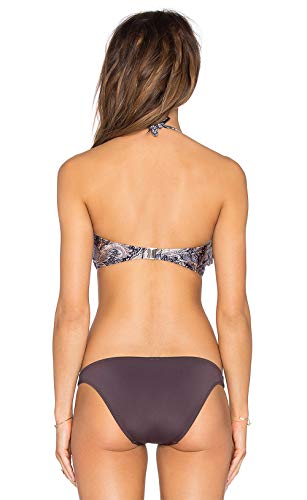 Zimmermann Paisley Frill Bandeau Bikini Top and Aubergine Flex Bikini Bottom Set