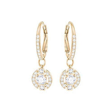 
                        
                          Load image into Gallery viewer, Swarovski Sparkling Dance Round Pierced Earrings, White, Rose Gold Plating - JOY2ESpree
                        
                      