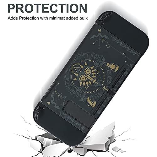 Dockable Case for Nintendo Switch,Protective Case Cover for Joy-Con Controllers with 4 Thumb Grips and Glass Screen Protector(The Legend of Zelda) - JOY2ESpree