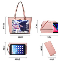 
                        
                          Load image into Gallery viewer, Women Fashion Handbags Wallet Tote Bag Shoulder Bag Top Handle Satchel Purse Set 4pcs
                        
                      