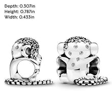
                        
                          Load image into Gallery viewer, Pandora Jewelry Pave Monkey Cubic Zirconia Charm in Sterling Silver - JOY2ESpree
                        
                      