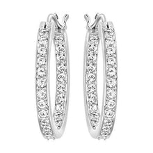 
                        
                          गैलरी व्यूवर में इमेज लोड करें, Swarovski Sommerset Women's Hoop Pierced Earrings with Clear Crystal Pavé in a Rhodium Plated Setting - JOY2ESpree
                        
                      