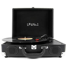 
                        
                          Muat gambar ke penampil Galeri, LP&amp;No.1 Portable Suitcase Turntable with Stereo Speaker,3 Speeds Belt-Drive Vinyl Record Player Black - JOY2ESpree
                        
                      