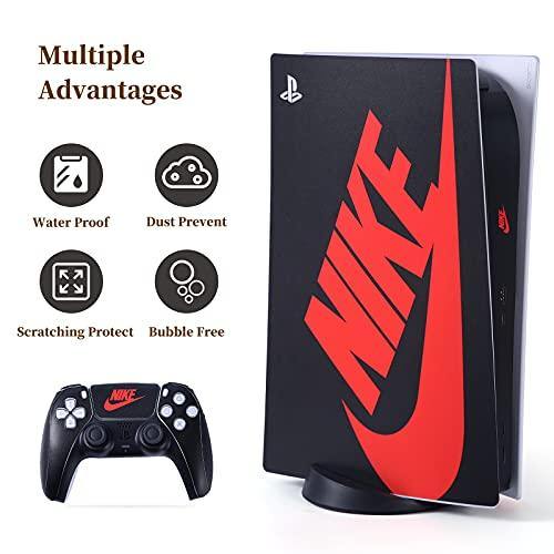 PS5 Digital Version Console and Controllers Skin Vinyl Sticker Decal Cover for PlayStation 5 Console and Controllers - Black Shoebox - JOY2ESpree