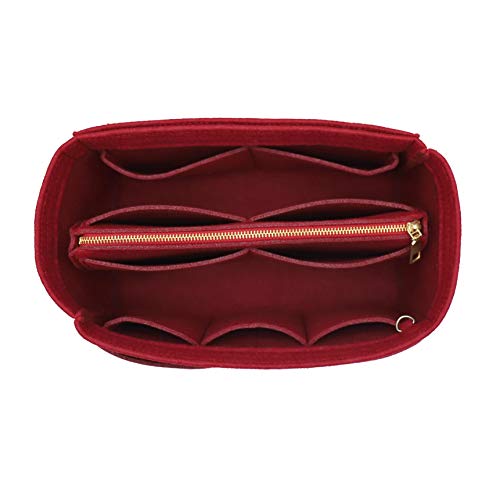Felt Purse Bag Organizer Insert with zipper Bag Tote Shaper Fit Speedy Neverfull MM GM