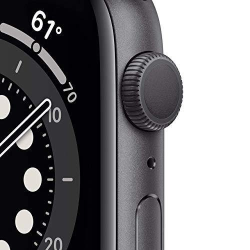 Apple Watch Series 6 (GPS, 44mm) - Space Gray Aluminum Case with Black Sport Band (Renewed) - JOY2ESpree
