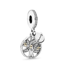 
                        
                          Load image into Gallery viewer, Pandora Jewelry Sparkling Family Tree Dangle Cubic Zirconia Charm in Sterling Silver and 14K Yellow Gold - JOY2ESpree
                        
                      