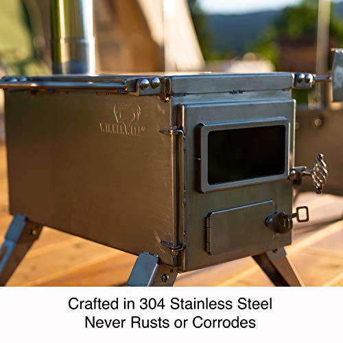 Winnerwell Nomad Medium Tent Stove | Tiny Portable Wood Burning Stove for Tents