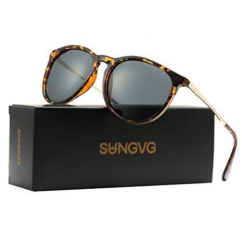 SUNGVG Polarized Sunglasses for Women Classic Round Retro Sun Glasses - JOY2ESpree