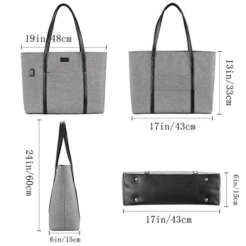 Laptop Tote Purse Large, Business Women Work Bag Teacher Tote Bag Many Pockets