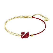 
                        
                          Load image into Gallery viewer, SWAROVSKI Women's Iconic Swan Jewelry Collection, Rose Gold Tone Finish, Red Crystals - JOY2ESpree
                        
                      
