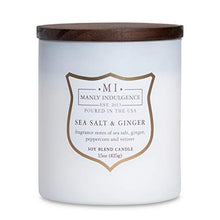 
                        
                          Load image into Gallery viewer, Manly Indulgence Sea Salt &amp; Ginger Scented Jar Candle, 15 Oz, White
                        
                      