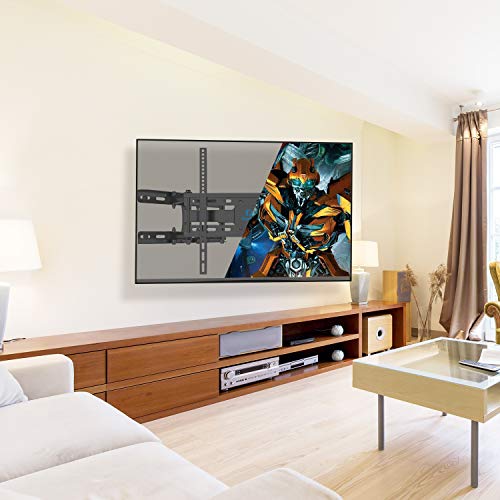 TV Wall Mount Dual Articulating Arms, Full Motion Swivel Extension Tilt TV Mount