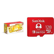 
                        
                          Load image into Gallery viewer, Nintendo Switch Lite - Yellow with SanDisk 128GB MicroSDXC UHS-I Card for Nintendo Switch - JOY2ESpree
                        
                      