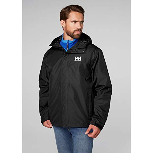 Helly Hansen Men's Seven J Waterproof, Windproof, and Breathable Rain Jacket with Hood
