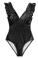 
                        
                          गैलरी व्यूवर में इमेज लोड करें, CUPSHE Women's One Piece Swimsuit V Neck Ruched Ruffle Shoulder Swimwear Bathing Suits
                        
                      