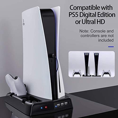 Vertical Charging Stand for Playstation 5 with Cooling Fan Charging Station Dock - JOY2ESpree