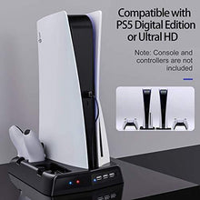 
                        
                          画像をギャラリービューアに読み込む, Vertical Charging Stand for Playstation 5 with Cooling Fan Charging Station Dock - JOY2ESpree
                        
                      