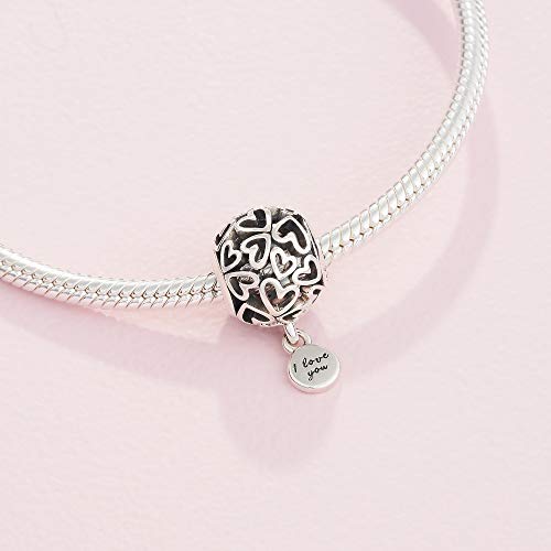 Pandora Jewelry Openwork Love Hearts Sterling Silver Charm - JOY2ESpree