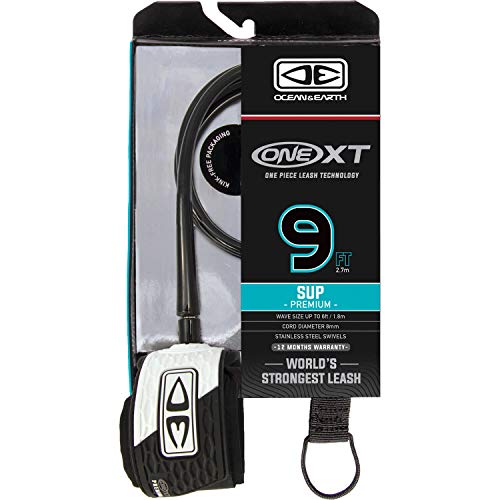 Ocean and Earth One-XT Black/White SUP Leash - 9'