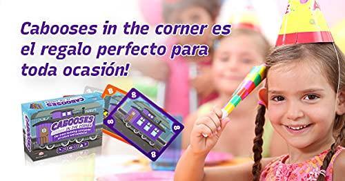 Cabooses in the corner - The Train Building Card Game of Colors and Numbers | 2 - 5 Players Ages 7+ - JOY2ESpree