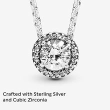 
                        
                          Load image into Gallery viewer, Pandora Jewelry Round Sparkle Halo Cubic Zirconia Necklace in Sterling Silver, 17.7" - JOY2ESpree
                        
                      