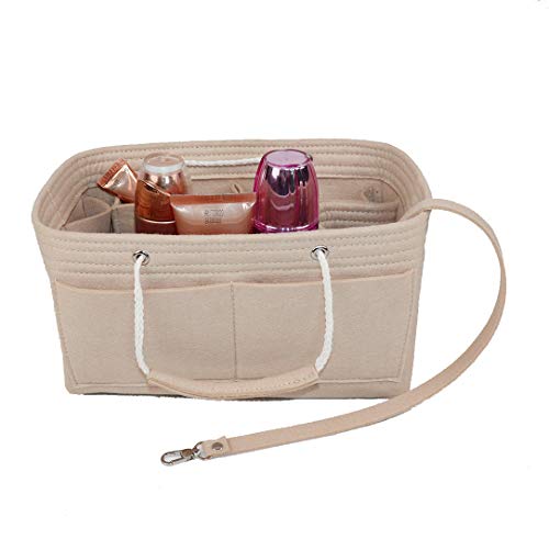 Lmeison Felt Fabric Purse Handbag Organizer Insert Bag For Speedy Neverfull Tote, 3 Sizes
