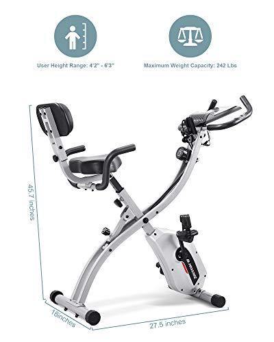 Maxkare Upright Folding Exercise Bike Stationary Recumbent Magnetic Indoor Cycling Bike - JOY2ESpree