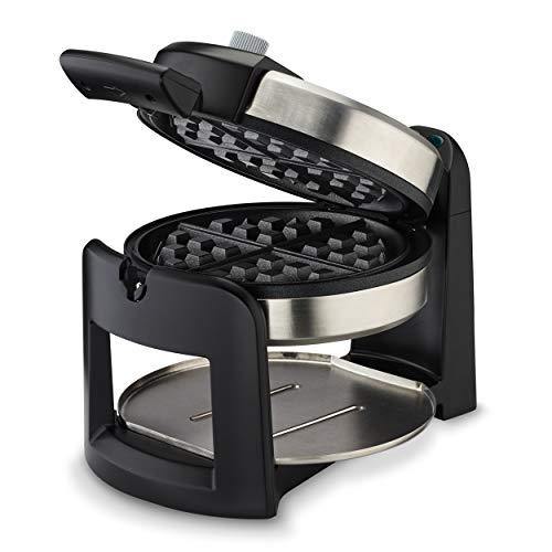 Cuisinart WAF-F30 Round Flip Belgian Waffle Maker, black/silver, 1 inch thick - JOY2ESpree