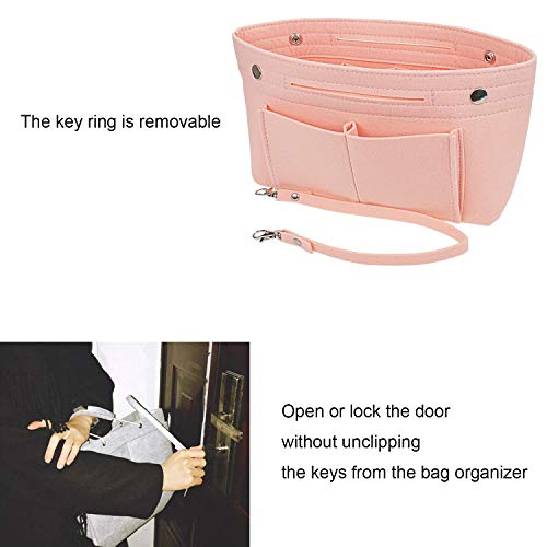 YIICOOLY Felt Tote Handbag Purse Organizer Insert Divider Shaper Bag in Bag