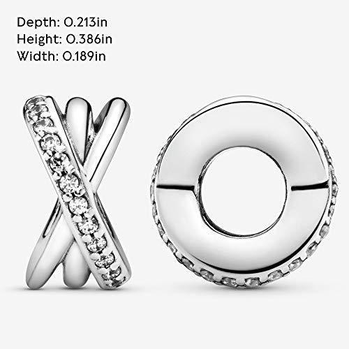 Pandora Jewelry Sparkling and Polished Lines Spacer Cubic Zirconia Charm in Sterling Silver - JOY2ESpree