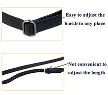 
                        
                          Load image into Gallery viewer, Beaulegan Purse Strap Replacement - Full Grain Microfiber Leather - 59 Inch Long Adjustable for Crossbody Shoulder Bag - 1 Inch Wide, Black/Gold
                        
                      