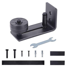 
                        
                          Load image into Gallery viewer, Gamdee Sliding Barn Door Floor Guide, Black Flat Barn Door Guide for Bottom Adjustable Roller
                        
                      