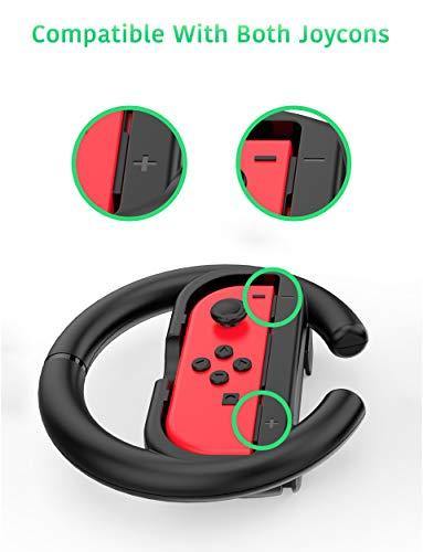 Steering Wheel / Tennis Racket Combo Pack for Nintendo Switch - JOY2ESpree